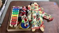 Lot of Toys & Clown Doll