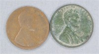 (2) 1920-D Wheat Pennies. Note: Fair Condition.