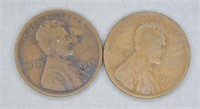(2) 1919-D Wheat Pennies. Note: Fair Condition.