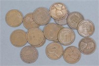 (17) 1920 Wheat Pennies. Note: (4) Poor, (10)