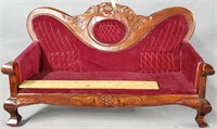 Miniature Doll Victorian Sofa