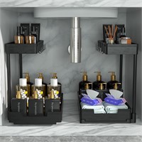 2-Pack JUJEKWK Under Sink Organizer