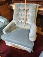 VINTAGE BLUE UPHOLSTERED CHAIR