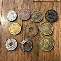 Mixed Lot of Amusement Game Tokens
