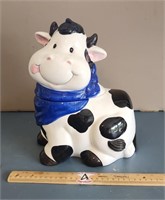 Blue Scarfed Cow Cookie Jar