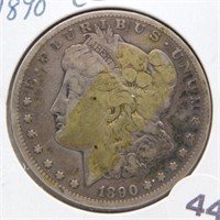 1890-CC Morgan Silver Dollar.
