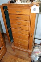 Jewelry armoire with contents