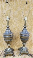 2 PC HEAVY NEOCLASSICAL TABLE LAMPS
