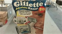 Vintage Gillette commercial sign