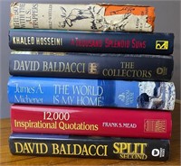 6 Novels -david Baldacci, Michener, Mead And More