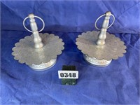 Metal Candy Dishes w/Ring Handles, 7.5"T