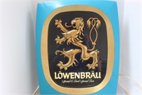 LOWENBRAU BEER LIGHTED SIGN WORKS, 14.5X17.5