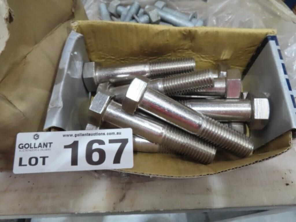 Qty S/S H2Hx120 Bolts, 2 Boxes