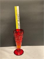 Amberina glass small vase