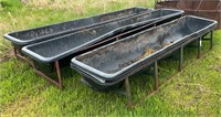 3 Livestock Feed Troughs. May require repairs.
