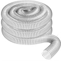 2 1/2" x 20' Clear PVC Dust Collection Hose For