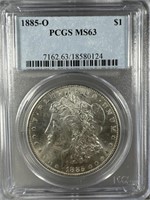 1885-O Silver Morgan Dollar PCGS MS63