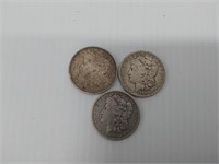 (3) Morgan silver dollars