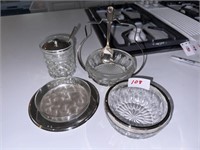 MISC SILVERPLATE AND GLASS