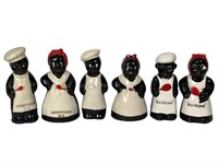 6 Aunt Jemima & Uncle Mose Shakers