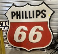 Plastic Phillips 66 Sign 70"x72"