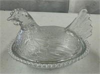 Vintage Glass Nesting Hen