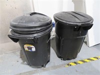 (2) Garbage Pails with Lids