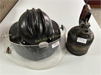 Plectron Firefighter Helmet & A Safety Can