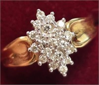 $3800 14K  3.4G Natural Diamond 0.22Ct  Ring