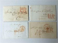 (7) 1839-1848 Stampless Covers.
