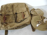 Old Boy Scout Back Pack, Canteen and Meal Kit