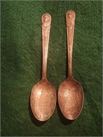 Vtg. Silverplate President's Souvenir Spoons