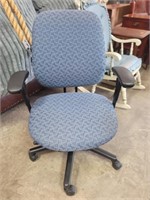 Blue Patterned Office Chair
