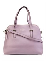 Kate Spade Purple Leather Gold-tone Top Handle Bag