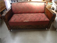 Vintage Morris Couch on Wheels