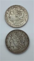 (2) 1921 Morgan Dollars