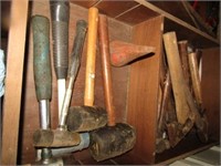 Misc. hand tools incl. rubber mallets