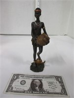 South African tribal woman sculpture