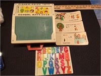 Fisher Price School Days Desk w/Letters & Cards