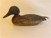 Vintage Duck Decoy, 1 Eye Missing, Cracking to