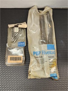 Pop rivet tool and rivets