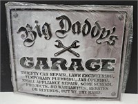 BIG DADDY'S 15 x 12" Metal Garage Sign