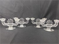 Four Fostoria American Candle Holders