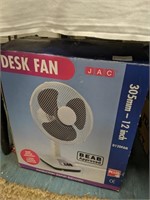Boxed desk fan