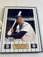 Framed Mickey Mantle Auto