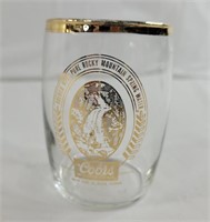 Coors small glass w/ gold rim