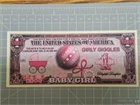 Baby girl banknote