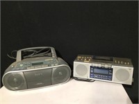 Sony Portable CD/Radio & GE Clock/Radio/Cassette