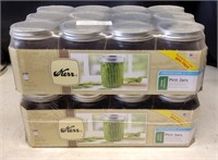 2 Cases of Kerr Wide Mouth Pint Jars-brand new