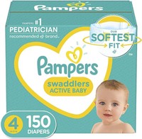 Baby Diapers Size 4, 150 Count - Pampers Swaddlers